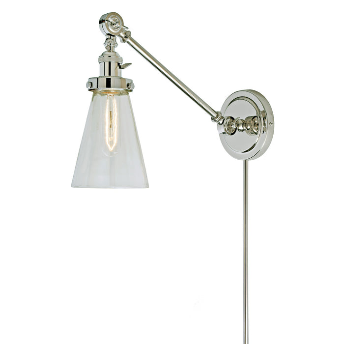 JVI Designs - 1255-15 S10 - One Light Swing Arm Wall Sconce - Soho - Polished Nickel