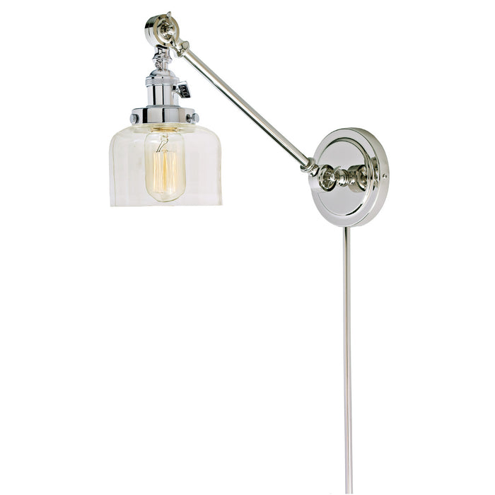 JVI Designs - 1255-15 S4 - One Light Swing Arm Wall Sconce - Soho - Polished Nickel