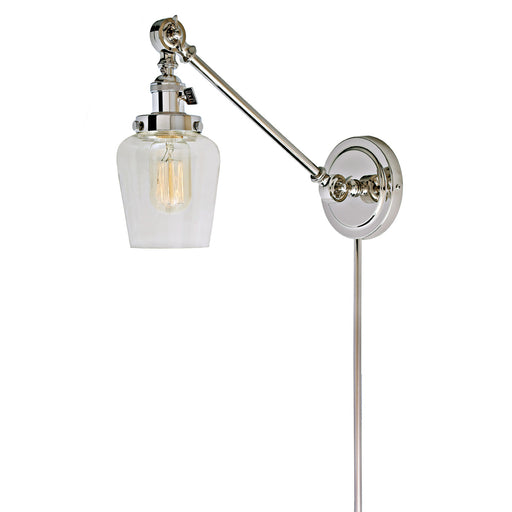 JVI Designs - 1255-15 S9 - One Light Swing Arm Wall Sconce - Soho - Polished Nickel