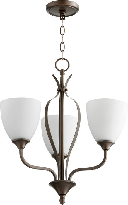 Quorum - 6127-3-86 - Three Light Chandelier - Jardin - Oiled Bronze