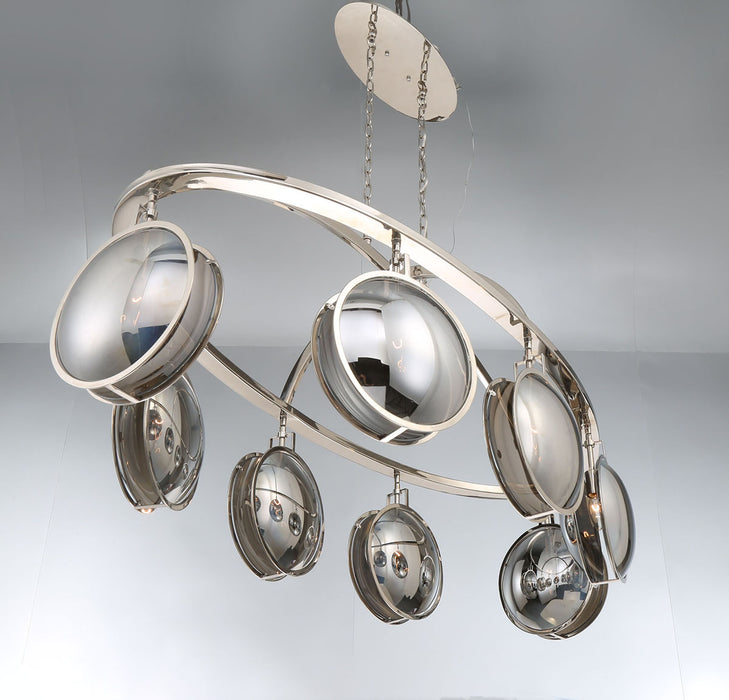 Eight Light Chandelier from the Havendale collection in Polished Nickel finish