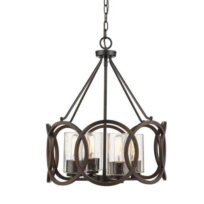 Millennium - 2354-RBZ - Four Light Chandelier - Delano - Rubbed Bronze