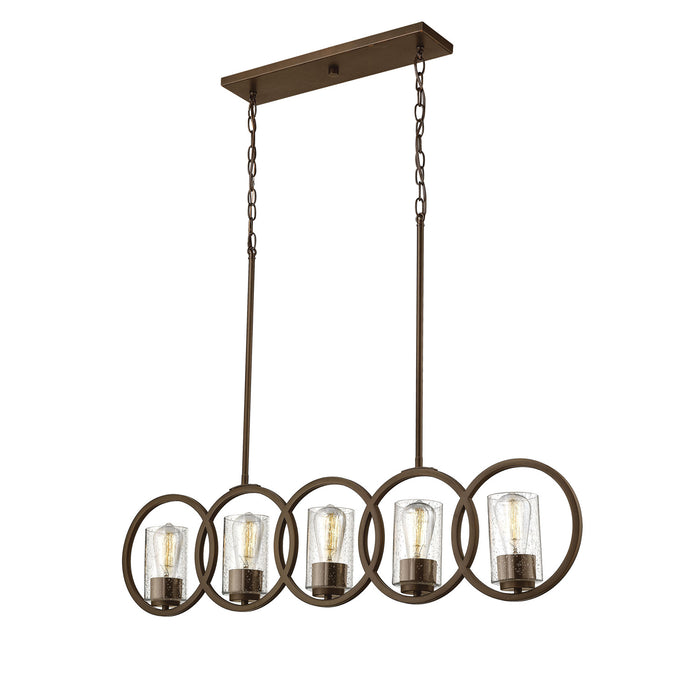 Millennium - 2355-RBZ - Five Light Island Pendant - Delano - Rubbed Bronze