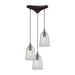 ELK Home - 10671/3 - Three Light Pendant - Hand Formed Glass - Oil Rubbed Bronze