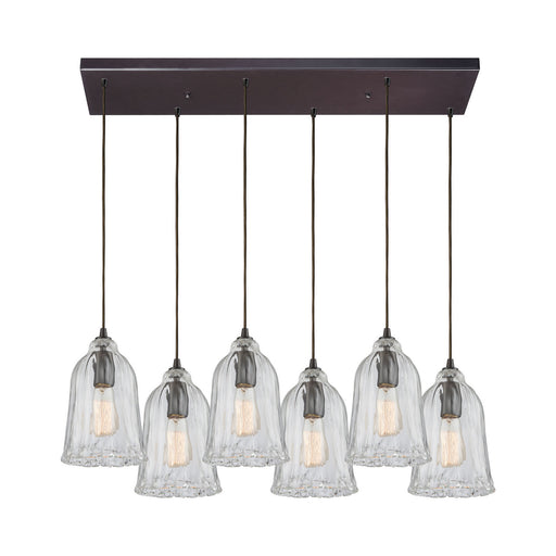 ELK Home - 10671/6RC - Six Light Pendant - Hand Formed Glass - Oil Rubbed Bronze