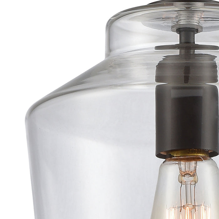 One Light Mini Pendant from the Barrel collection in Oil Rubbed Bronze finish