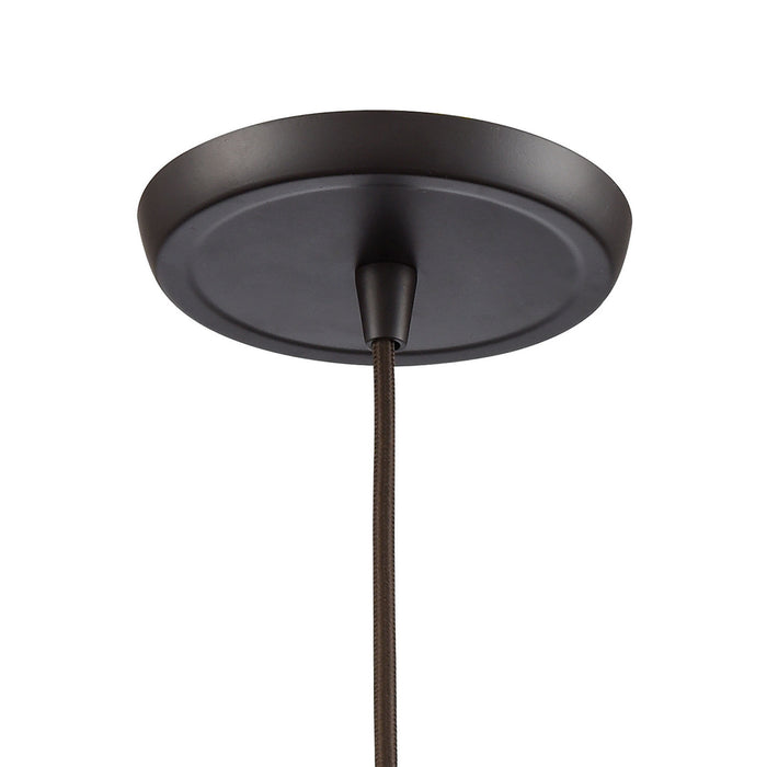 One Light Mini Pendant from the Barrel collection in Oil Rubbed Bronze finish