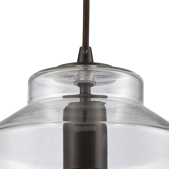 One Light Mini Pendant from the Barrel collection in Oil Rubbed Bronze finish