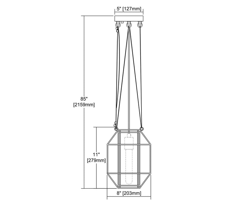 One Light Mini Pendant from the Waterbury collection in Oil Rubbed Bronze finish