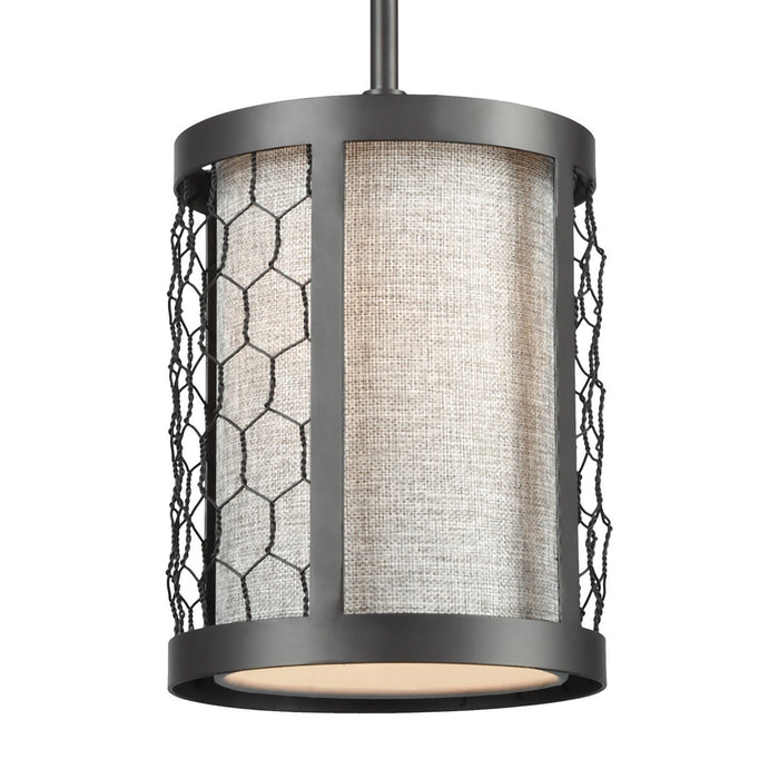 One Light Mini Pendant from the Filmore collection in Oil Rubbed Bronze finish