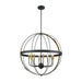 ELK Home - 15287/8 - Eight Light Chandelier - Caldwell - Matte Black, Satin Brass, Satin Brass