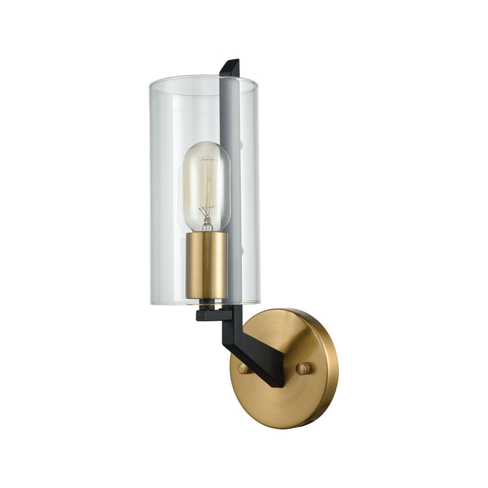 One Light Wall Sconce from the Blakeslee collection in Matte Black, Satin Brass, Satin Brass finish