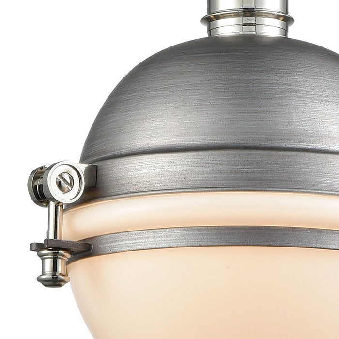 One Light Mini Pendant from the Riley collection in Polished Nickel finish