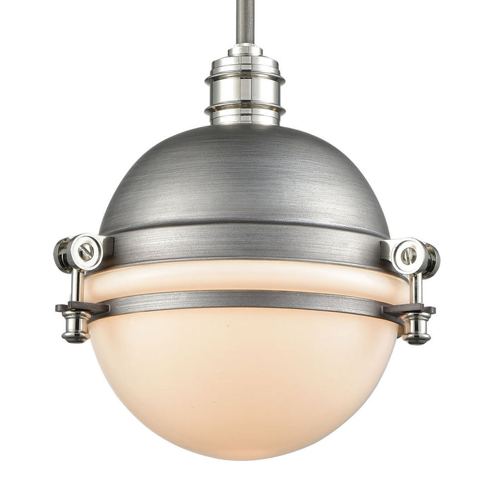 One Light Mini Pendant from the Riley collection in Polished Nickel finish