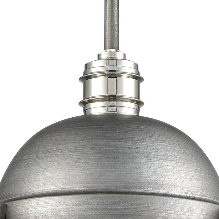 One Light Mini Pendant from the Riley collection in Polished Nickel finish