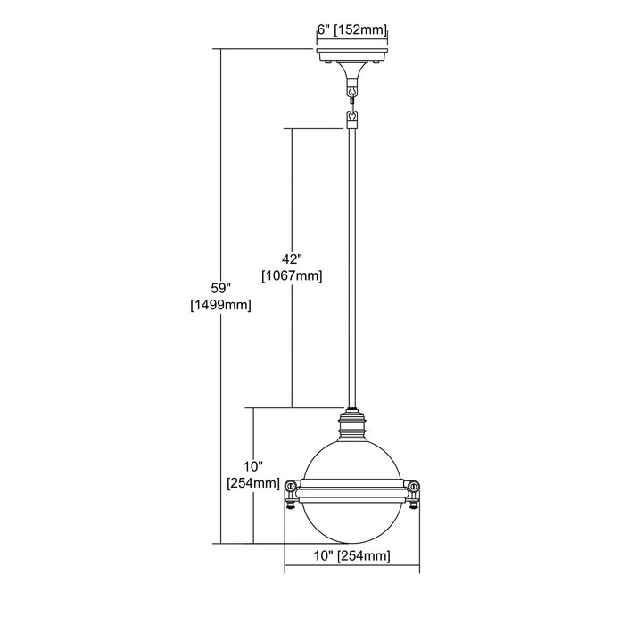 One Light Mini Pendant from the Riley collection in Polished Nickel finish