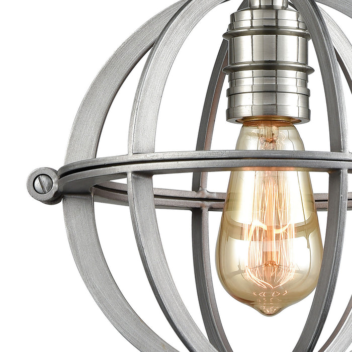 One Light Mini Pendant from the Aubridge collection in Polished Nickel finish