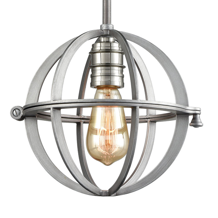 One Light Mini Pendant from the Aubridge collection in Polished Nickel finish