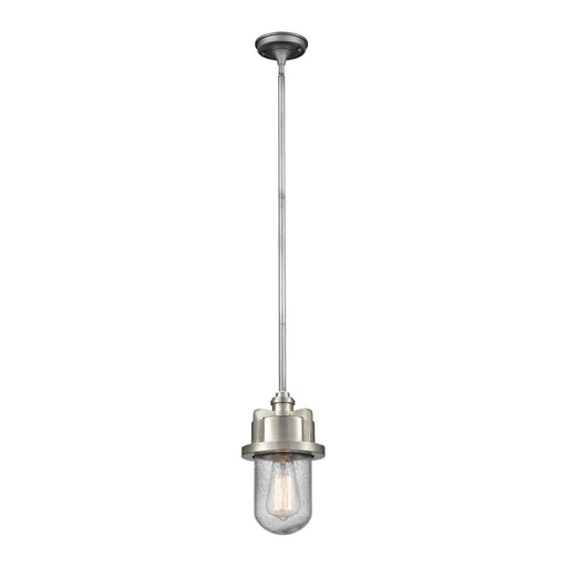 ELK Home - 16501/1 - One Light Mini Pendant - Briggs - Weathered Zinc, Satin Nickel