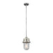 ELK Home - 16501/1 - One Light Mini Pendant - Briggs - Weathered Zinc, Satin Nickel