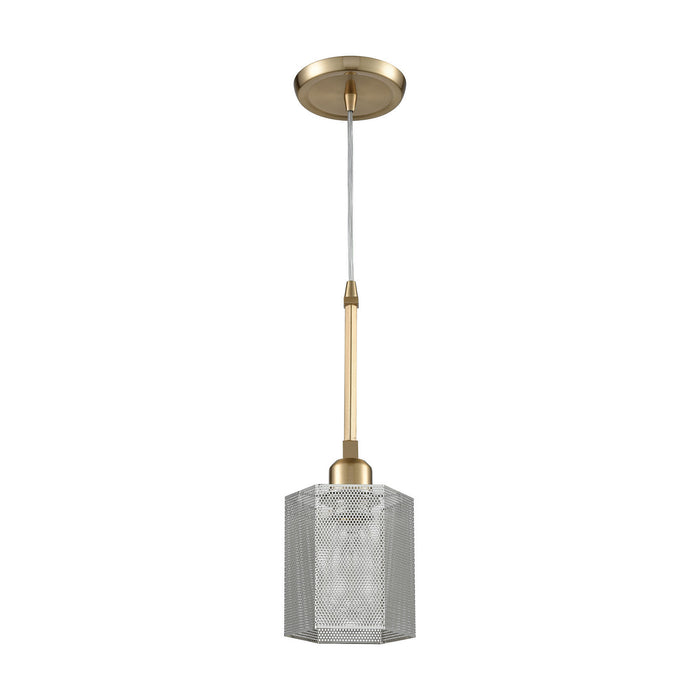 One Light Mini Pendant from the Compartir collection in Polished Nickel finish