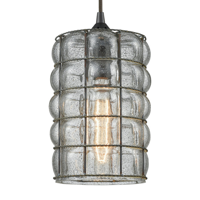 One Light Mini Pendant from the Murieta collection in Oil Rubbed Bronze finish