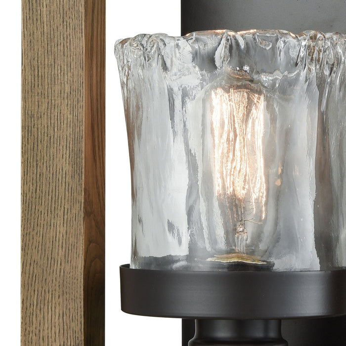 One Light Wall Sconce from the Timberwood collection in Oil Rubbed Bronze finish