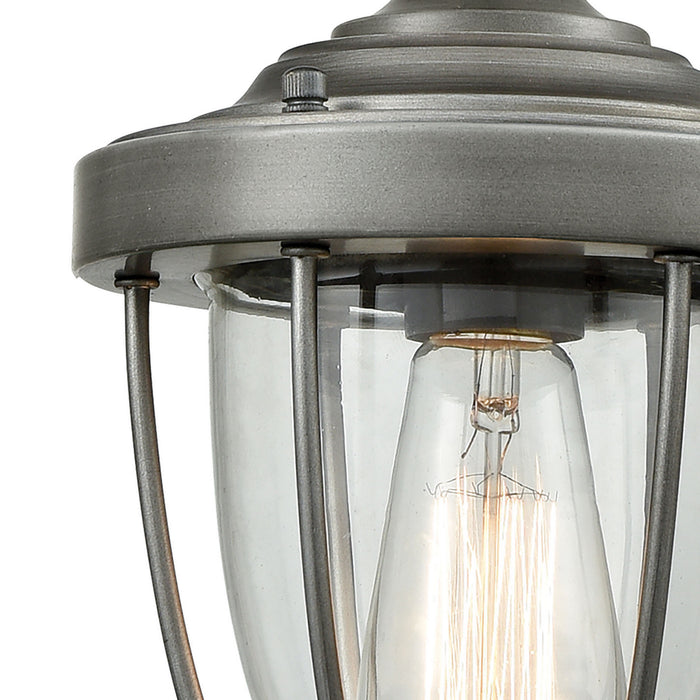 One Light Mini Pendant from the Sturgis collection in Weathered Zinc finish