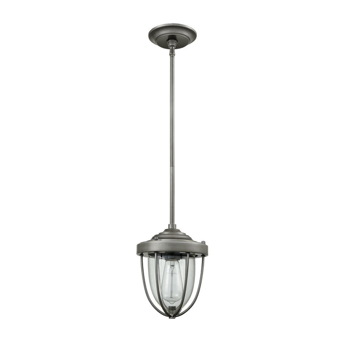 One Light Mini Pendant from the Sturgis collection in Weathered Zinc finish