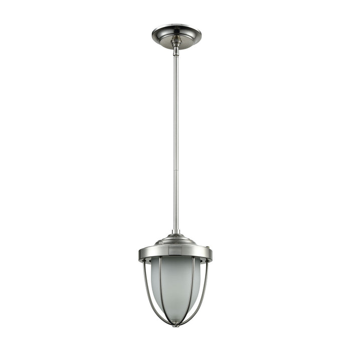 One Light Mini Pendant from the Sturgis collection in Satin Nickel finish