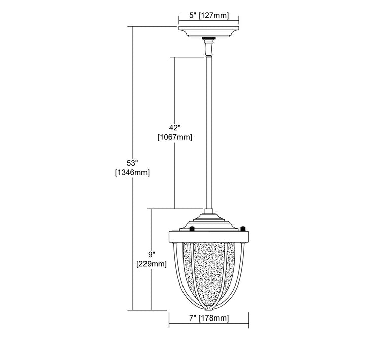 One Light Mini Pendant from the Sturgis collection in Satin Nickel finish