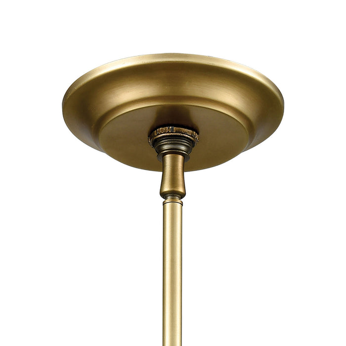 One Light Mini Pendant from the Sturgis collection in Satin Brass finish