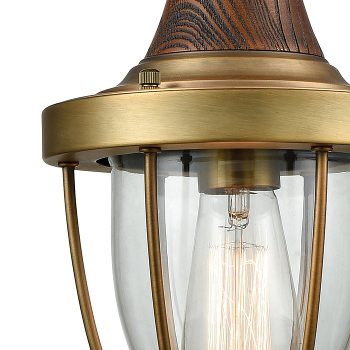 One Light Mini Pendant from the Sturgis collection in Brushed Antique Brass finish