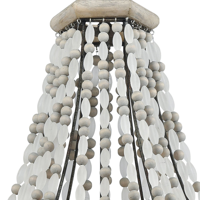 Four Light Chandelier from the Summerton collection in Washed Gray, Malted Rust, Malted Rust finish