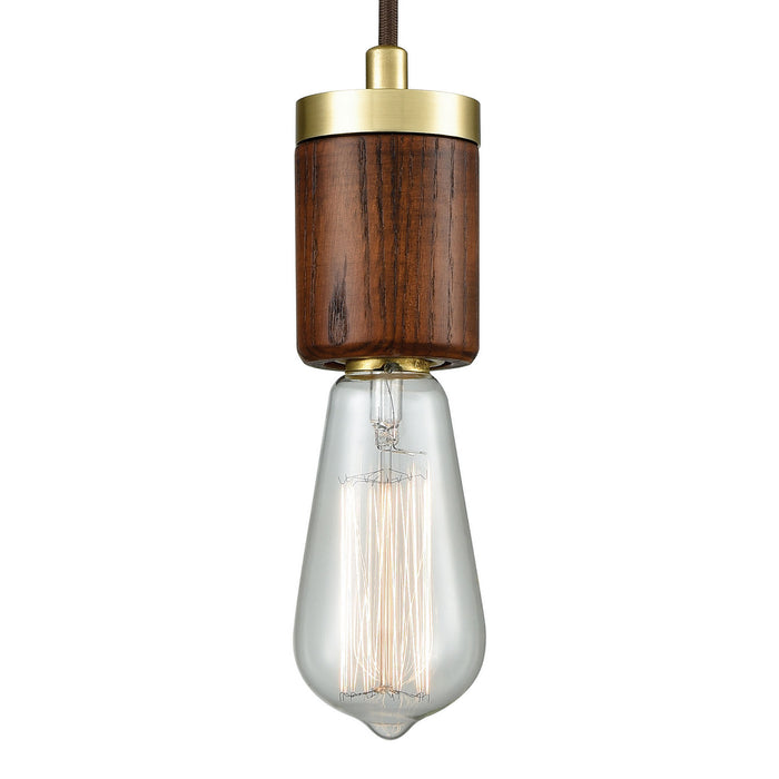 One Light Mini Pendant from the Socketholder collection in Satin Brass finish