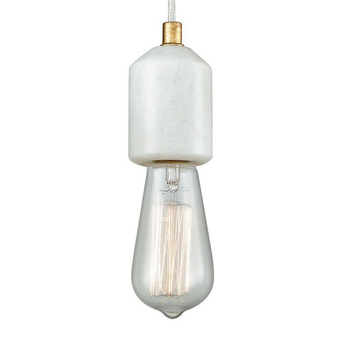 One Light Mini Pendant from the Socketholder collection in Antique Gold Leaf finish
