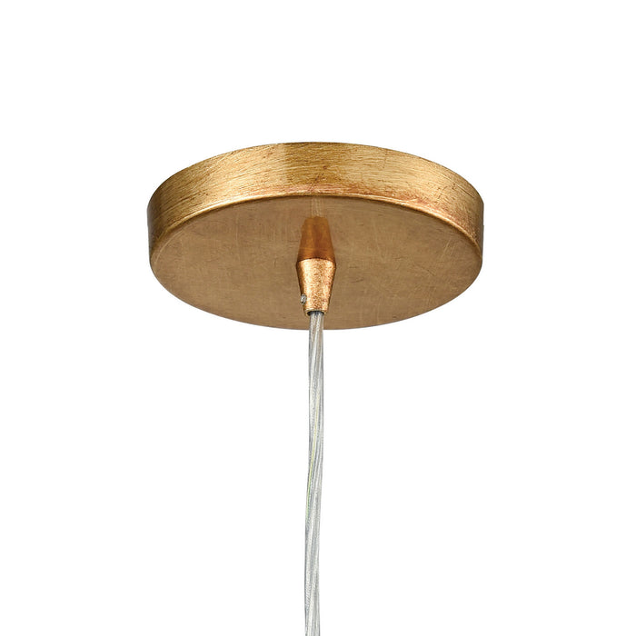 One Light Mini Pendant from the Socketholder collection in Antique Gold Leaf finish
