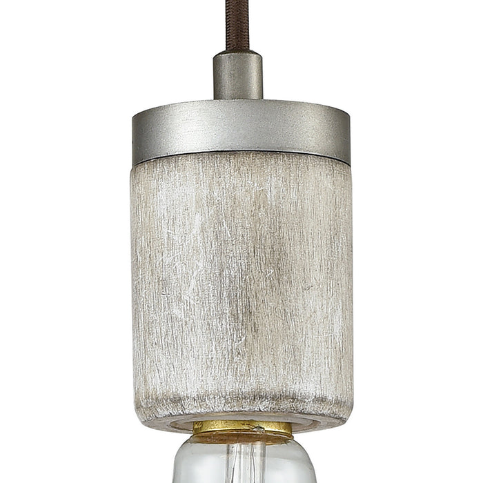 One Light Mini Pendant from the Socketholder collection in Weathered Zinc finish