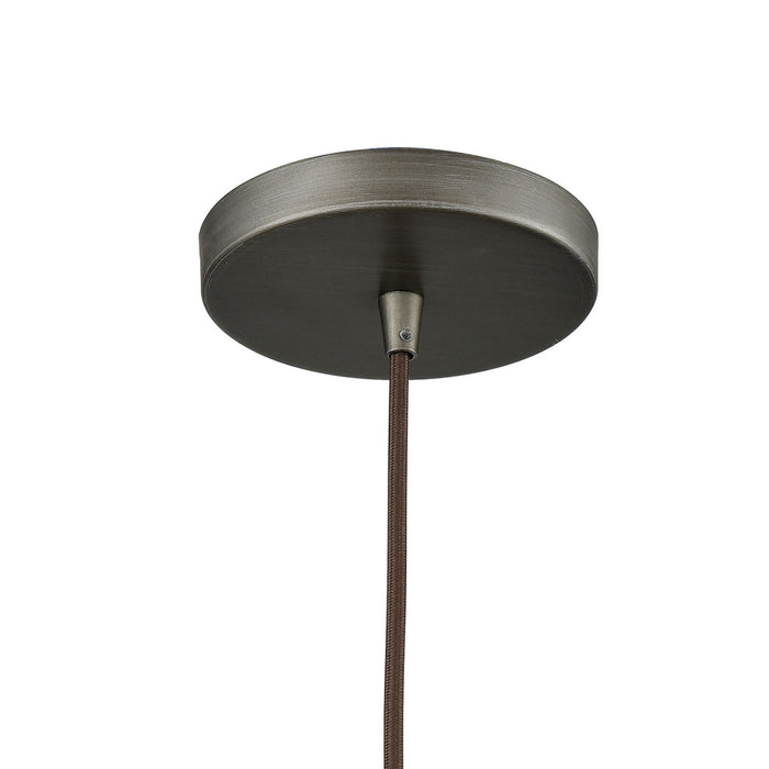 One Light Mini Pendant from the Socketholder collection in Weathered Zinc finish