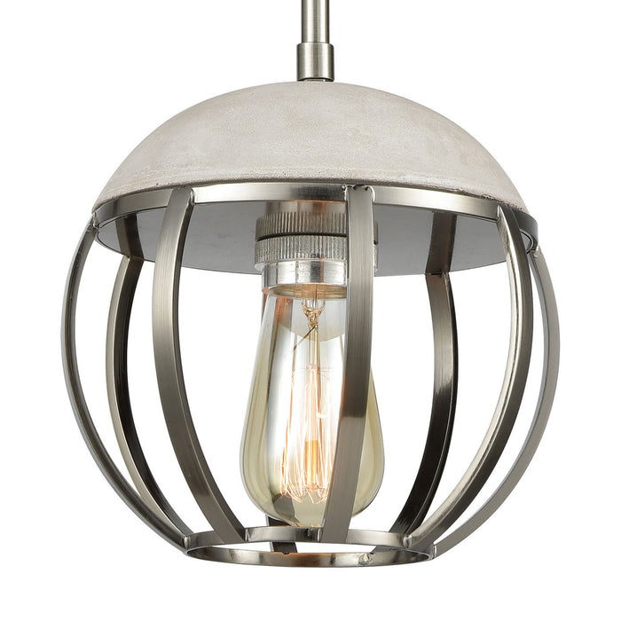 One Light Mini Pendant from the Urban Form collection in Brushed Black Nickel finish