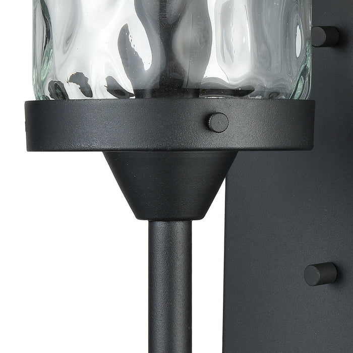 One Light Wall Sconce from the Torch collection in Charcoal Black finish