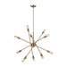 ELK Home - 46241/10 - Ten Light Chandelier - Delphine - Satin Brass