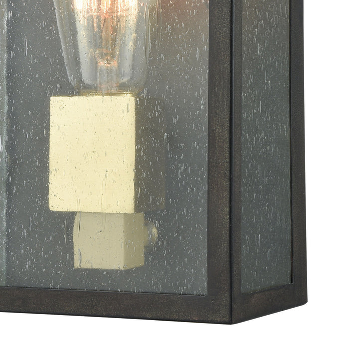 One Light Wall Sconce from the McKenzie collection in Blackened Bronze, Brushed Brass, Brushed Brass finish