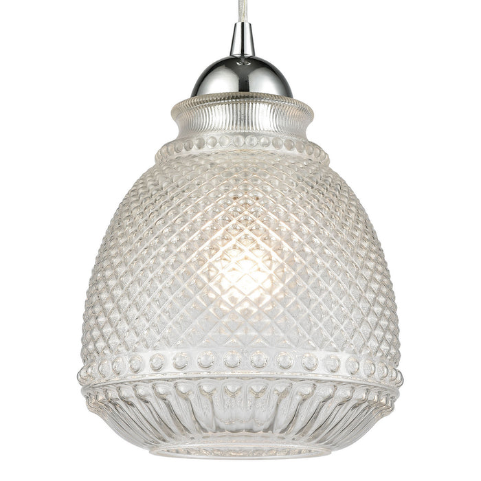 One Light Mini Pendant from the Victoriana collection in Polished Chrome finish