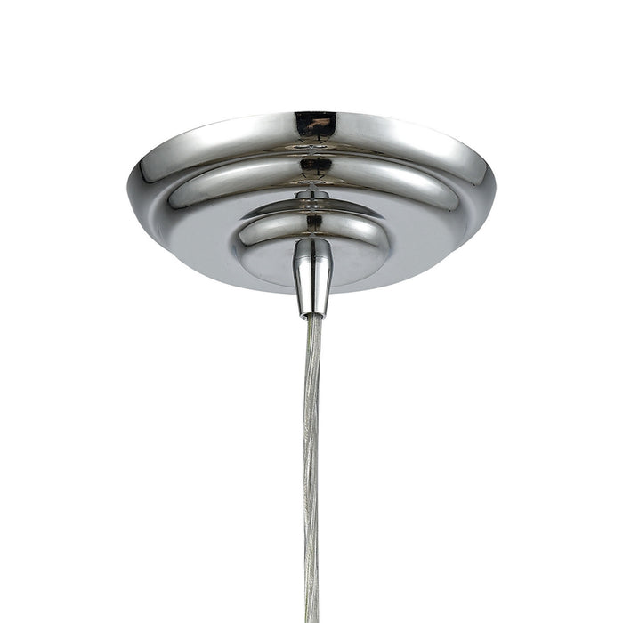 One Light Mini Pendant from the Swirl collection in Polished Chrome finish