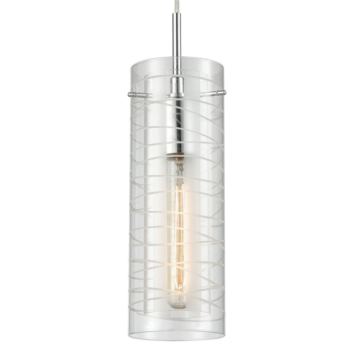 Three Light Pendant from the Swirl collection in Polished Chrome finish