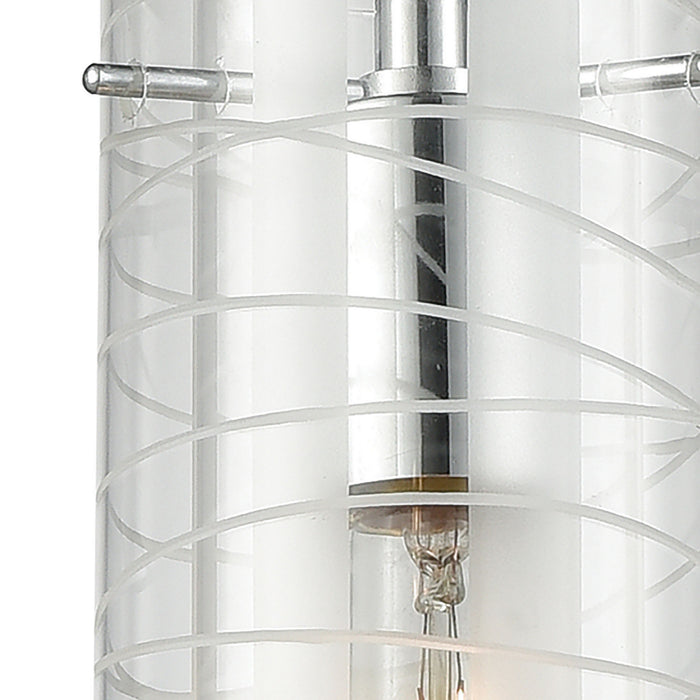 Three Light Pendant from the Swirl collection in Polished Chrome finish