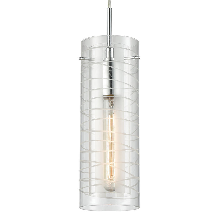 Four Light Pendant from the Swirl collection in Polished Chrome finish