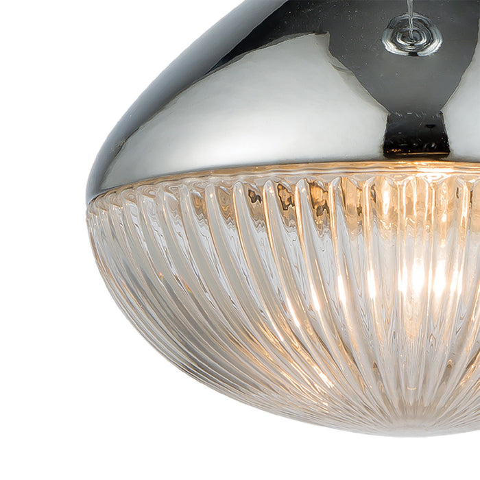 One Light Mini Pendant from the Ravette collection in Polished Chrome finish