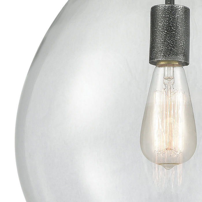 One Light Mini Pendant from the Sunderland collection in Silvered Graphite finish